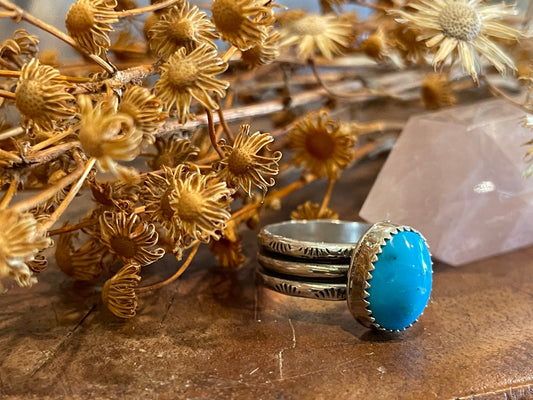 Sleeping Beauty Turquoise Ring.